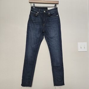Rag & Bone Nina High Rise Skinny Jeans Ankle Size 24 Dark Wash